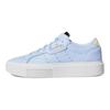 Adidas Originals Sleek Super Synthetic Leather Fashion Slip-Resistant Lightweight Breathable Low-Top Skate Shoes Women Sneaker Blue EE4504