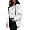 Women's Color Plush Hooded Coat for Fall and Winter