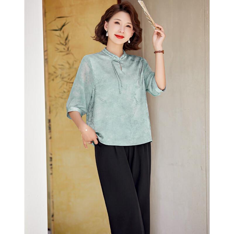 Pasit Chinese Style Summer Suit for Middle-Aged Women