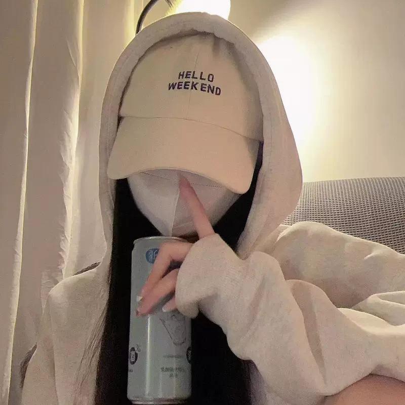 

High-quality cotton baseball caps, men s and women s four-season tide brands, small face shading sunscreen caps, large head circumference peaked caps adjustable