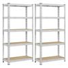 Heavy-Duty Storage Shelves, Set of 2, Garage Shelving Unit, 40 X 90 X 180 Cm, Supports Up To 875 Kg, Easy Assembly, Storage Rack