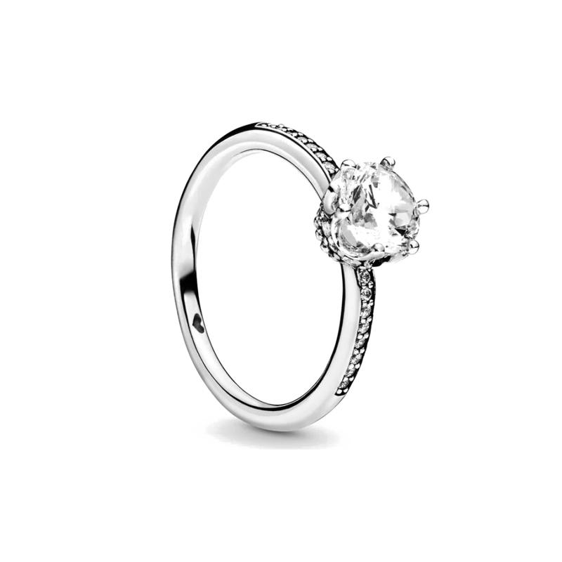 2025 New S925 Silver Family Tree Garland Crown Ring Suitable For Valentine's Day Women's Gift DIY High Jewelry Fashion Jewelry