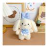 Plush Dog Keychain With Pink Butterfly Bow For Bags And Collectibles