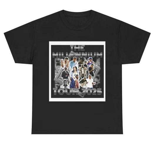 Millennium Tour Shirt 2025 T Shirt Throwback Y2K Music Fan Meme Graphic Tee