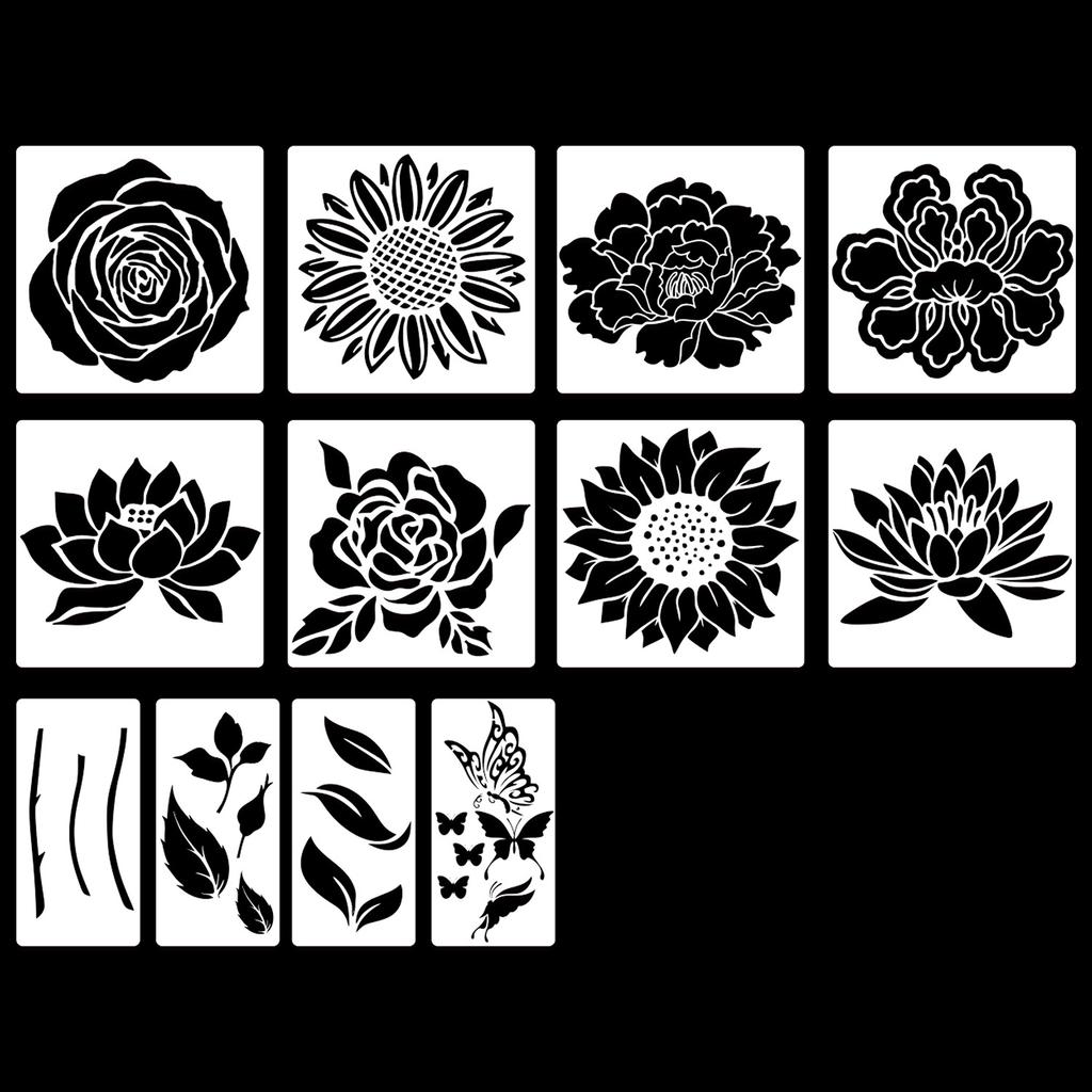 Flowers, Butterflies, Hollow Templates for Painting, Spray Painting, Spray Printing, and Missing Printing Boards, Diy, Horticultural Design Templates