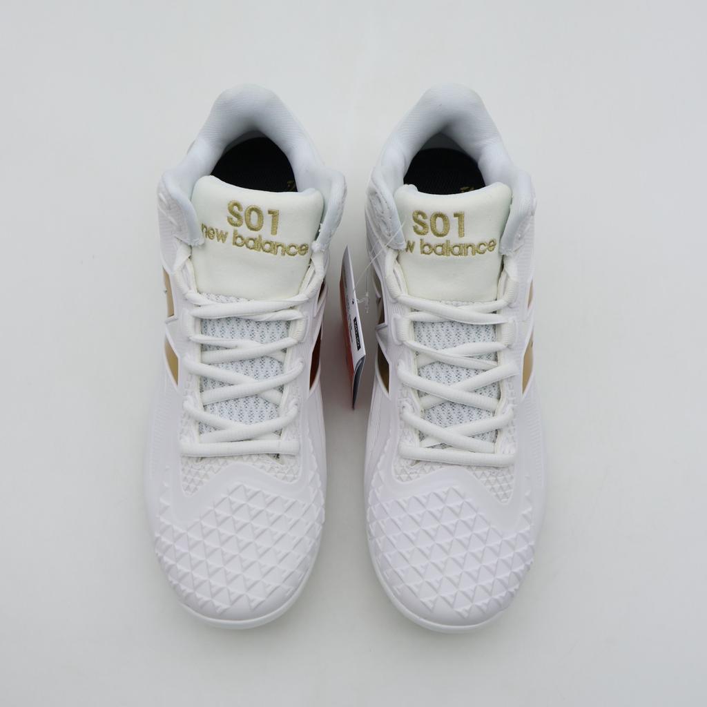 MSHOWT1 New Balance FuelCell Ohtani 1 White Metallic Gold (Cleat) (Men's)