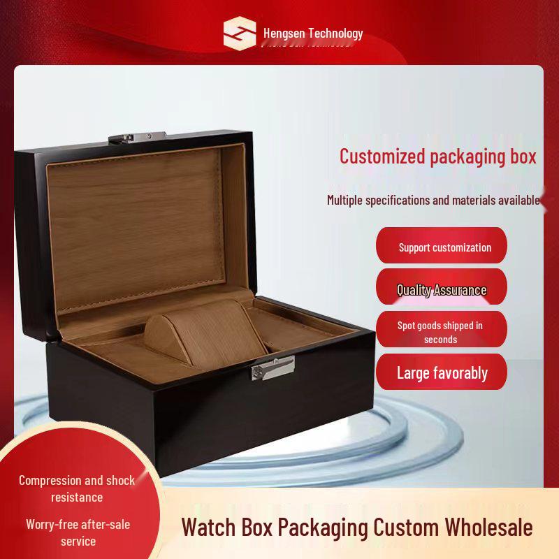 Luxurious Wooden & Leather Flip-top Jewelry Storage Box