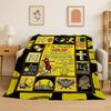 Gift Thanks To My Daughter Letter Present Flannel Blanket Soft Throw Blanket for Bedroom Living Room Bed Travel Picnic Nap Cover