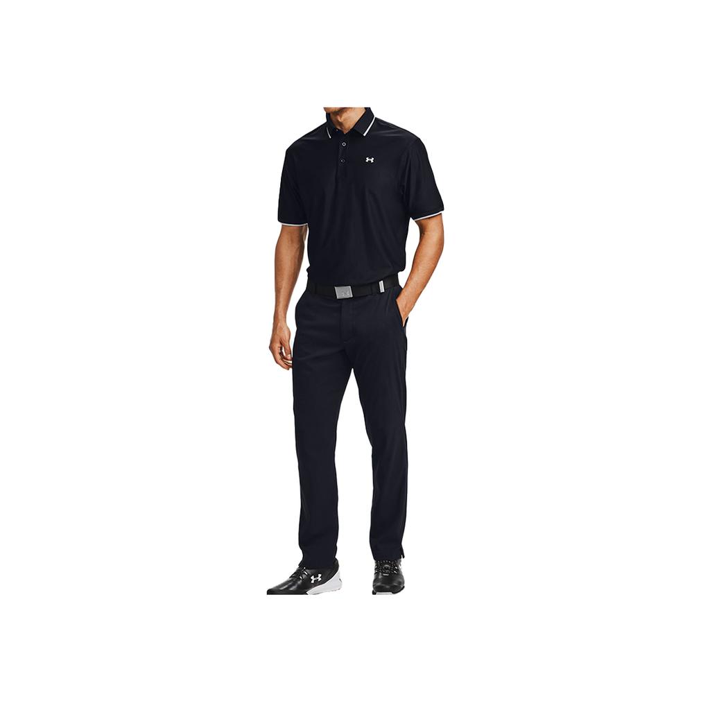 Under Armour Playoff Pique Golf Polo Men Tops Black 1345459-002
