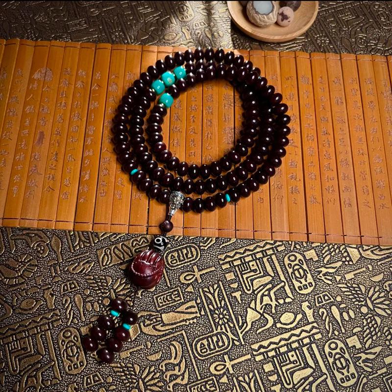 Temple Mutton Fat White Jade Bodhi Root 108 Beads Unisex Bracelet Necklace Pendant Buddhist Beads