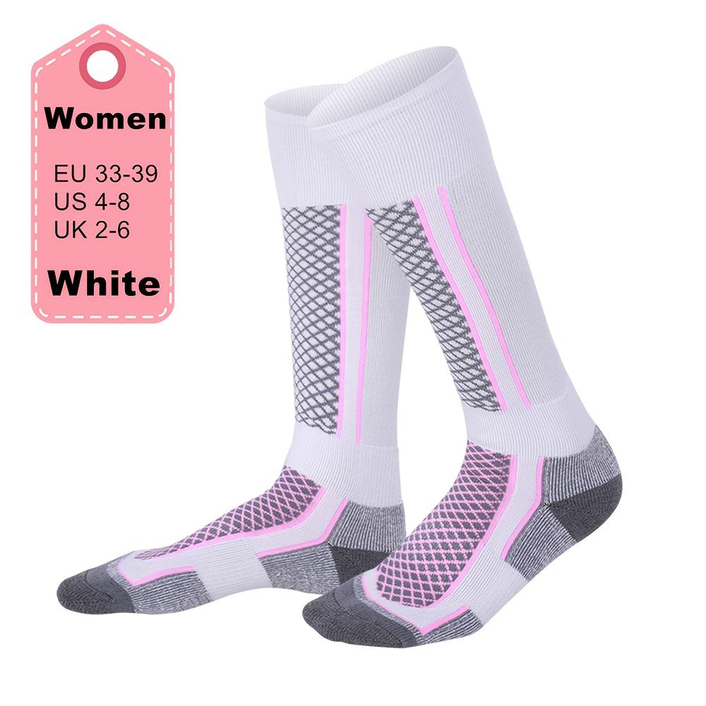 1 Pair Thick Insulated Breathable Moisture Ski Socks for Skiing Machine Washable Cold Weather Athletic Socks