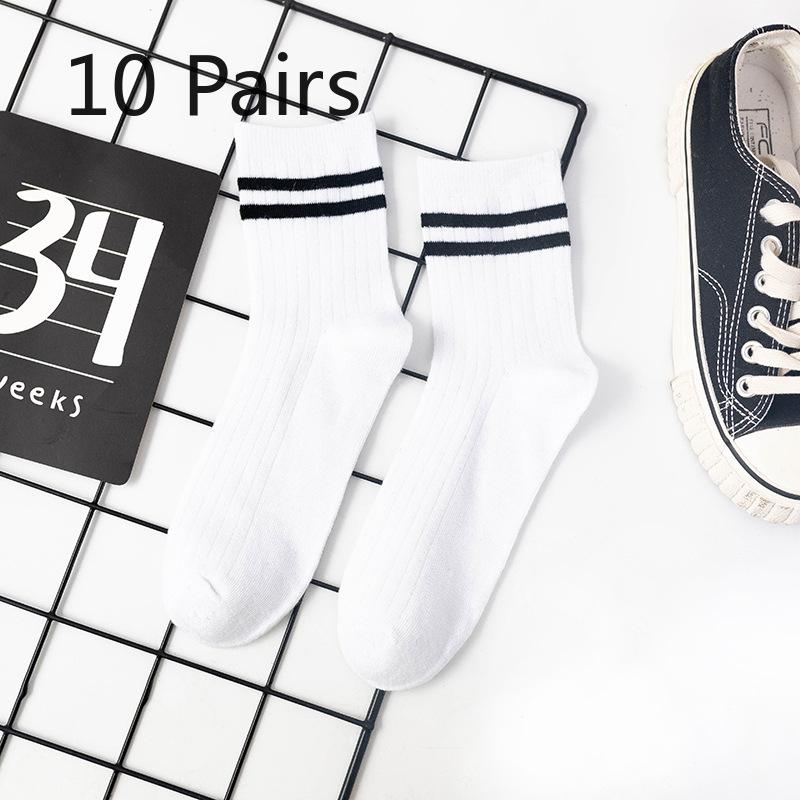 10 Pairs of Men's Autumn and Winter Business Leisure Versatile Classic Smoke A Parallel Bar Sweat Absorber Deodorant Tube Socks