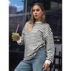 Spring Autumn Women's Plus Size Sweatshirt Striped Long Sleeve Round Neck Oversized Sweatshirt Y2K Sweatshirt