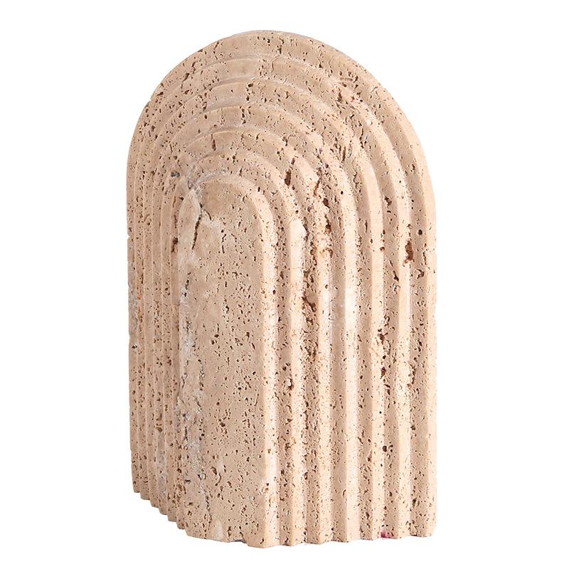 

Скандинавский стиль ваби-саби имитация травертина каскадные арочные украшения подставки для книг подставки для книг гостиная кабинет модель дома украшения комнаты