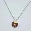 Sweet Cool Acrylic Mini Donuts Pendant Necklace Funny Choker Metal Bead Chain Charm Necklace Neck Chain Fashion Jewelry