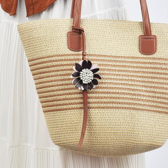 Bag Pendant Imitation Sunflower Leather Crossbody Bag Shape Hand-Cut Pendant Bags Keys