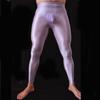 Sexy Men Cockring U Convex Pouch Stockings Open Close Sleeve Tight Stockings Sheer Shiny Glossy Pantyhose Tights Candy Color F32