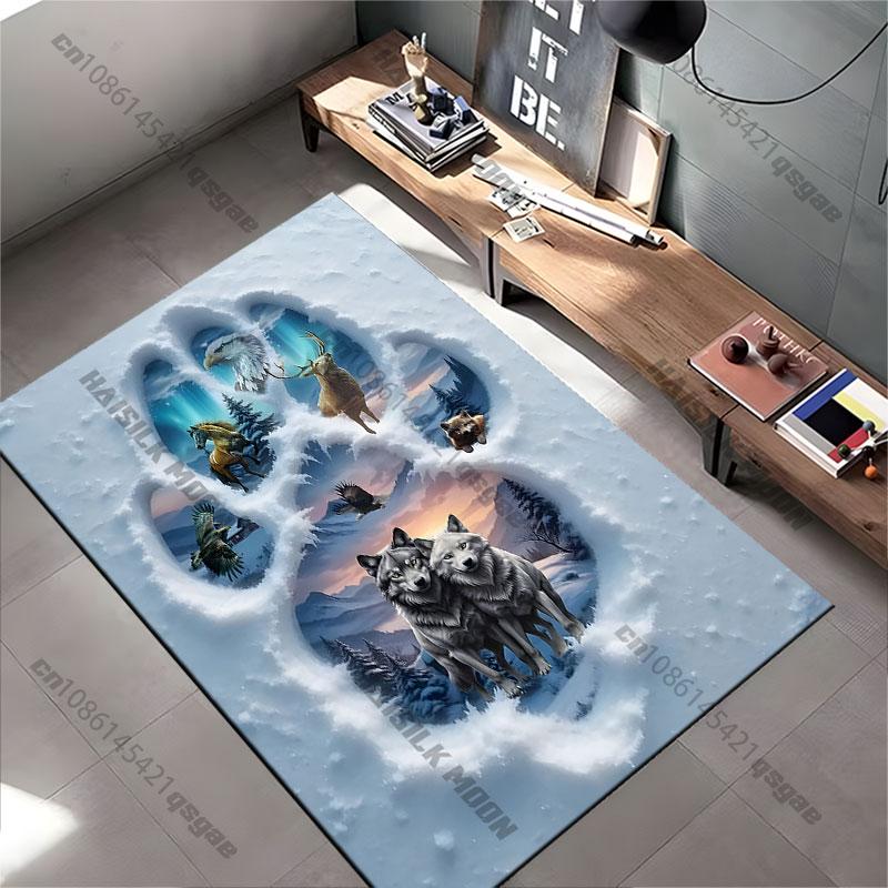 Nature wildlife harmony and spirit carpet Yoga living room room decor children's crawling mat doormat area rug games mat