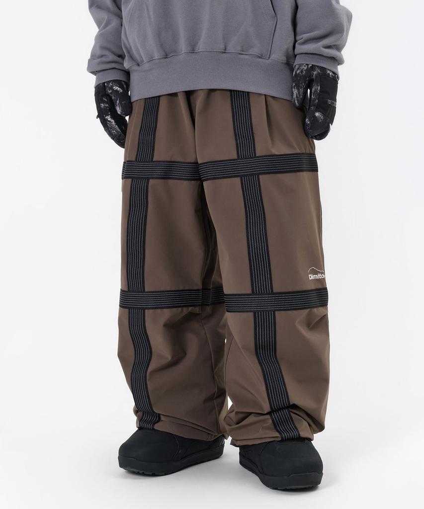 DIMITO Reflective Line Banded Pants (Wide Fit Lv.2) Mud