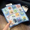 Sen green flower print fresh imitation silk scarf premium versatile square scarf neck protection scarf trendy headscarf scarf women