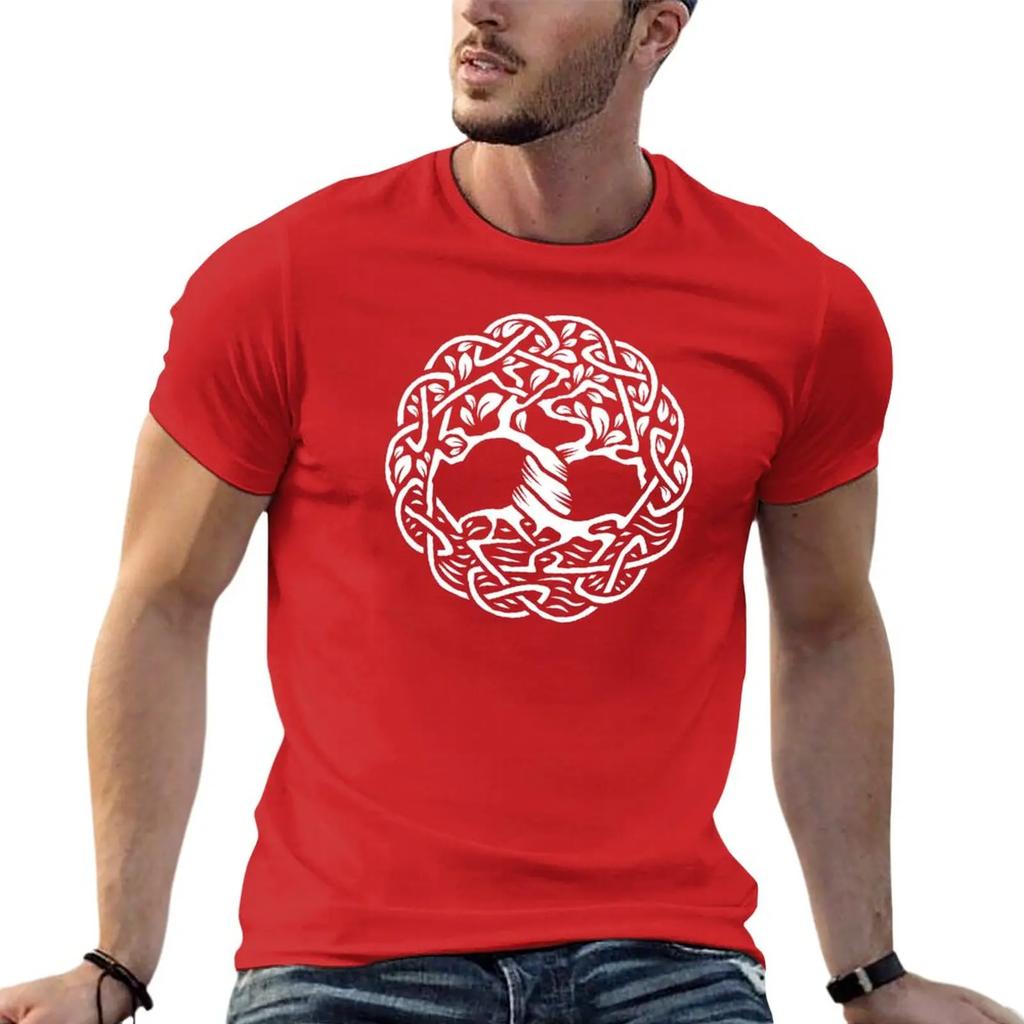 New Celtic Tree of Life TShirt Man Clothes Anime Tshirt Workout Shirts for Men Summer Fashion New Arrival Cotton Short Sleeve