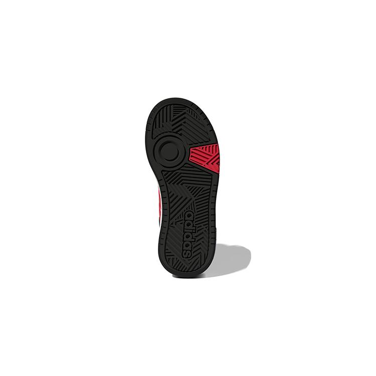 Adidas Hoops Mid Cloud White Vivid Red Core Black GS HR0227