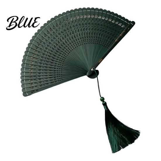Portable Pocket Fan Vintage Japanese Bamboo Folding Fan Elegant Handheld with Tassels Decorative Cooling Oriental Style Accessory for Dancing