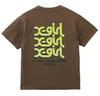 Dripping Paint Logo Short Sleeve Size 105251011010 X-girl Tee, Brown, S,
