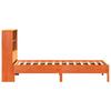 Solid Wood Bed with Shelf Without Mattress Wax Brown 75x190 cm