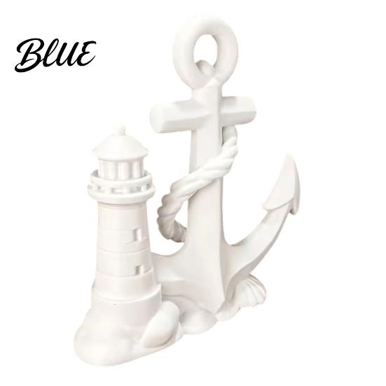 Sailing Enthusiast Decor Desk Decor Lighthouse Boat And 3D Printed Statue Nautical Medium Size Ocean Gift Theme Figurine for