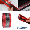 1Pcs Car Styling Door Sill Protector Carbon Fiber Moulding Strip Trim Front Bumper
