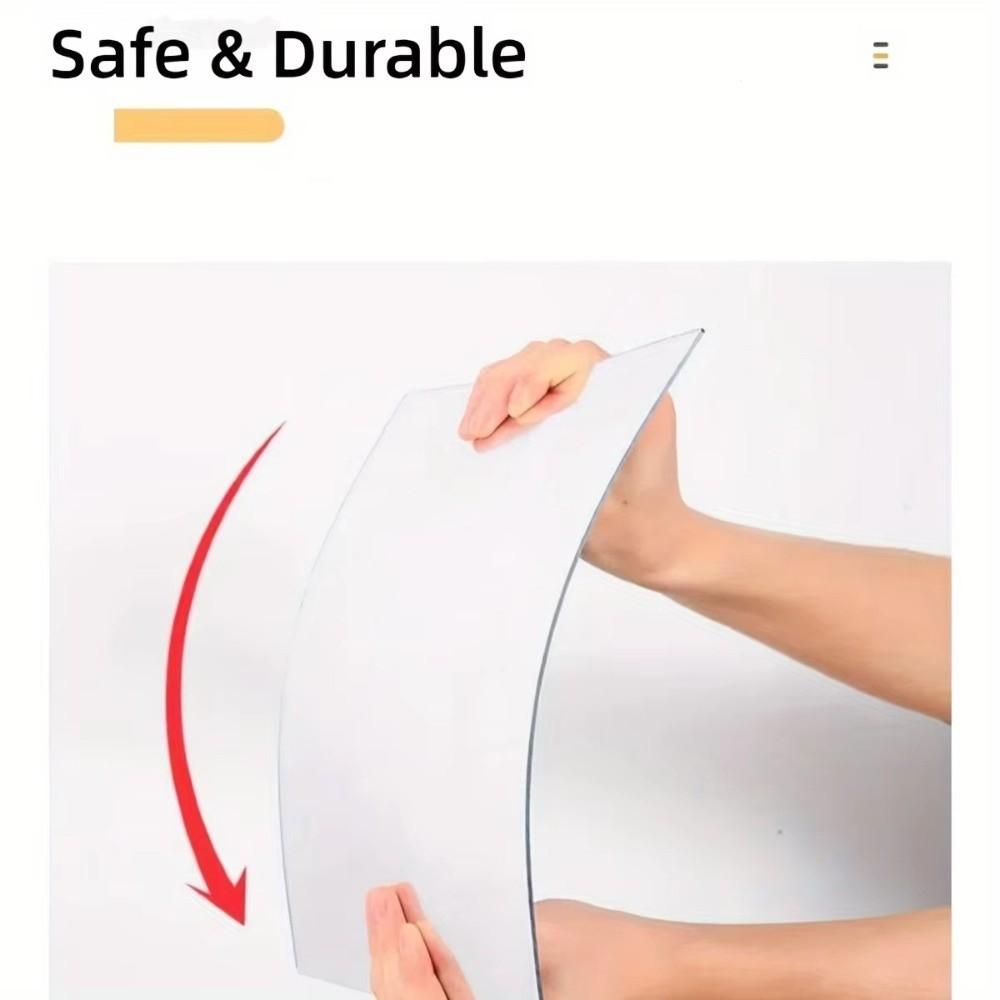 Cartoon Rabbit Shape Acrylic Mirror Sheet DIY Self Adhesive Makeup Mirror Decor Girls Gifts Shatterproof Mirror Tiles Bathroom