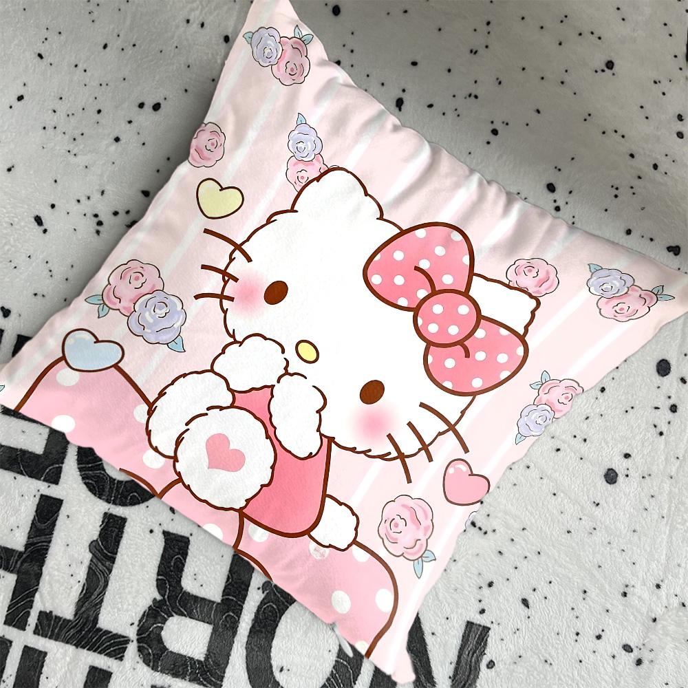 Cushion Covers Living Room Kawaii H-Hellocats Cushions For Decorative Sofa Pillowcase Decor 40X40 Holidays Ornamental Pillow