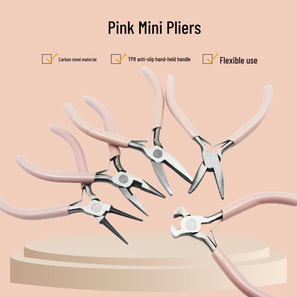 DIY Handgefertigt 5-Zoll Mini Multifunktionszange: Spitzzange, Rundzange, Seitenschneider für Schmuck.