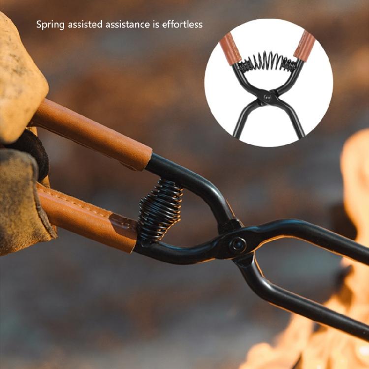 Charcoal Grills Pokers Fire Tongs Barbecue Charcoal Tong Carbon Steel Barbecue Tongs Long Handle Charcoal Pliers