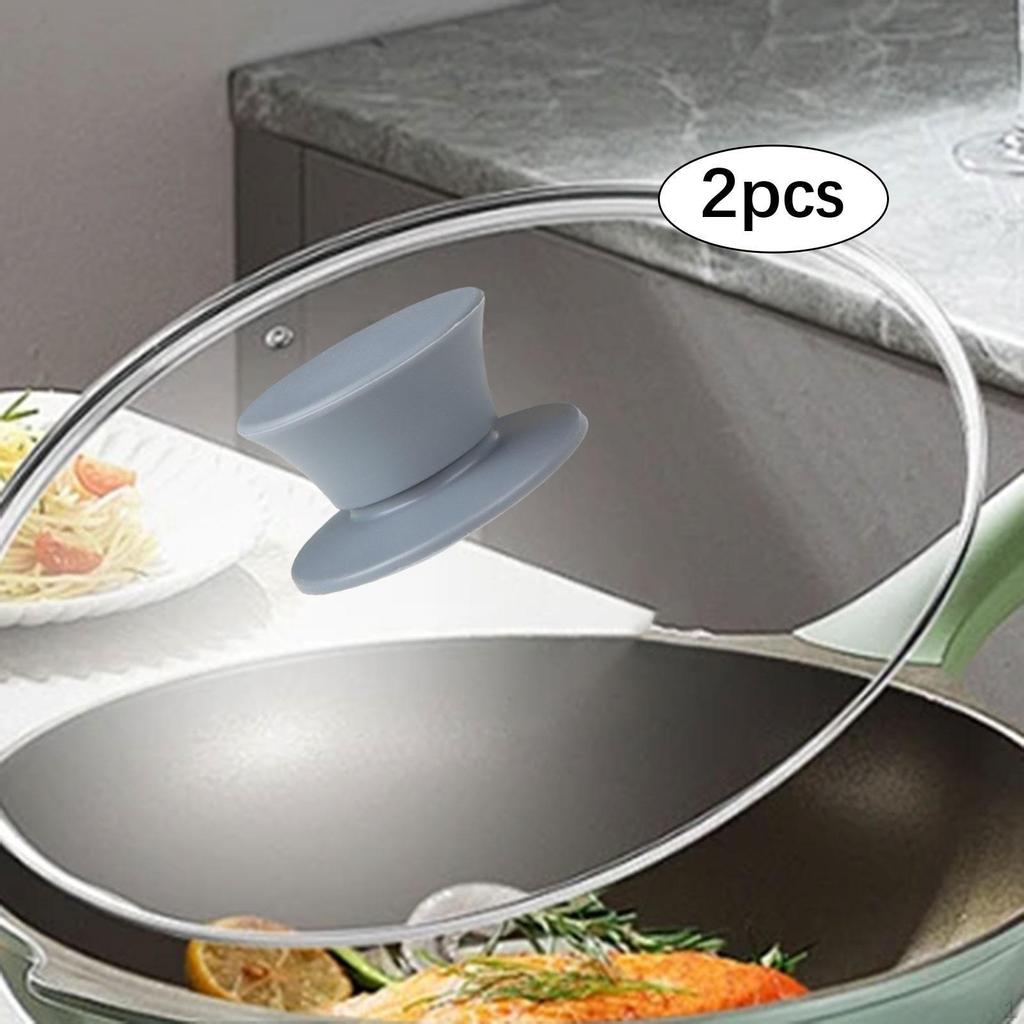 2 Pieces Silicone Pot Lid Knobs Pan Holding Handles Heat Resistant for