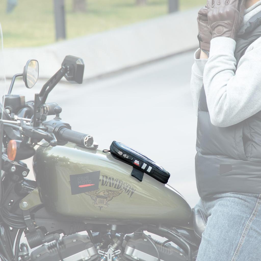 KEMIMOTO Tank Bag for Small Tilt Reduces Sunlight Reflection Prevents Smartphone Touch Screen Mobile Phone Card For Tank Universal for Iron Motorcycle
