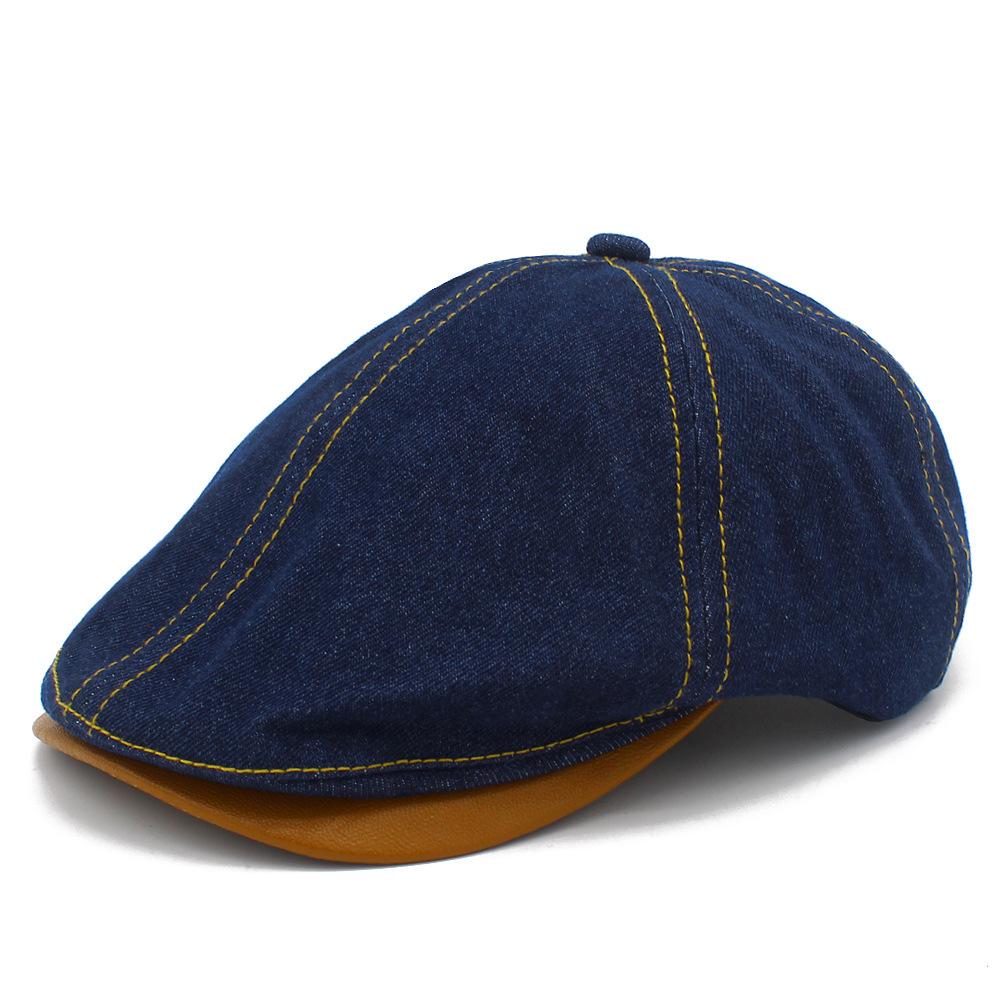 Spring and Autumn New Personalized Cowboy Hat Men's and Women's Retro Trend Beret Fashion Street Shooting Forward Hat Versatile Cap