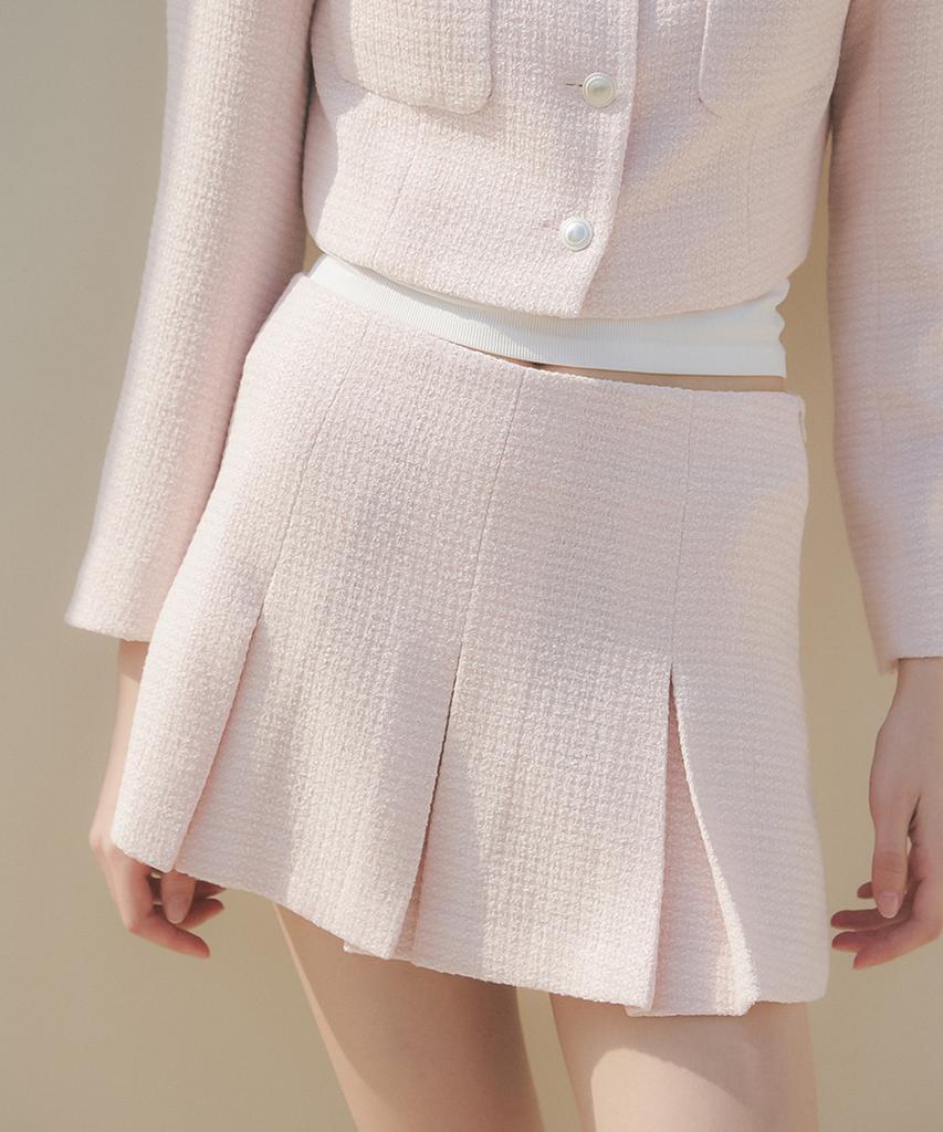 VEM.VER Tweed Mini Skirt Pants_Pink