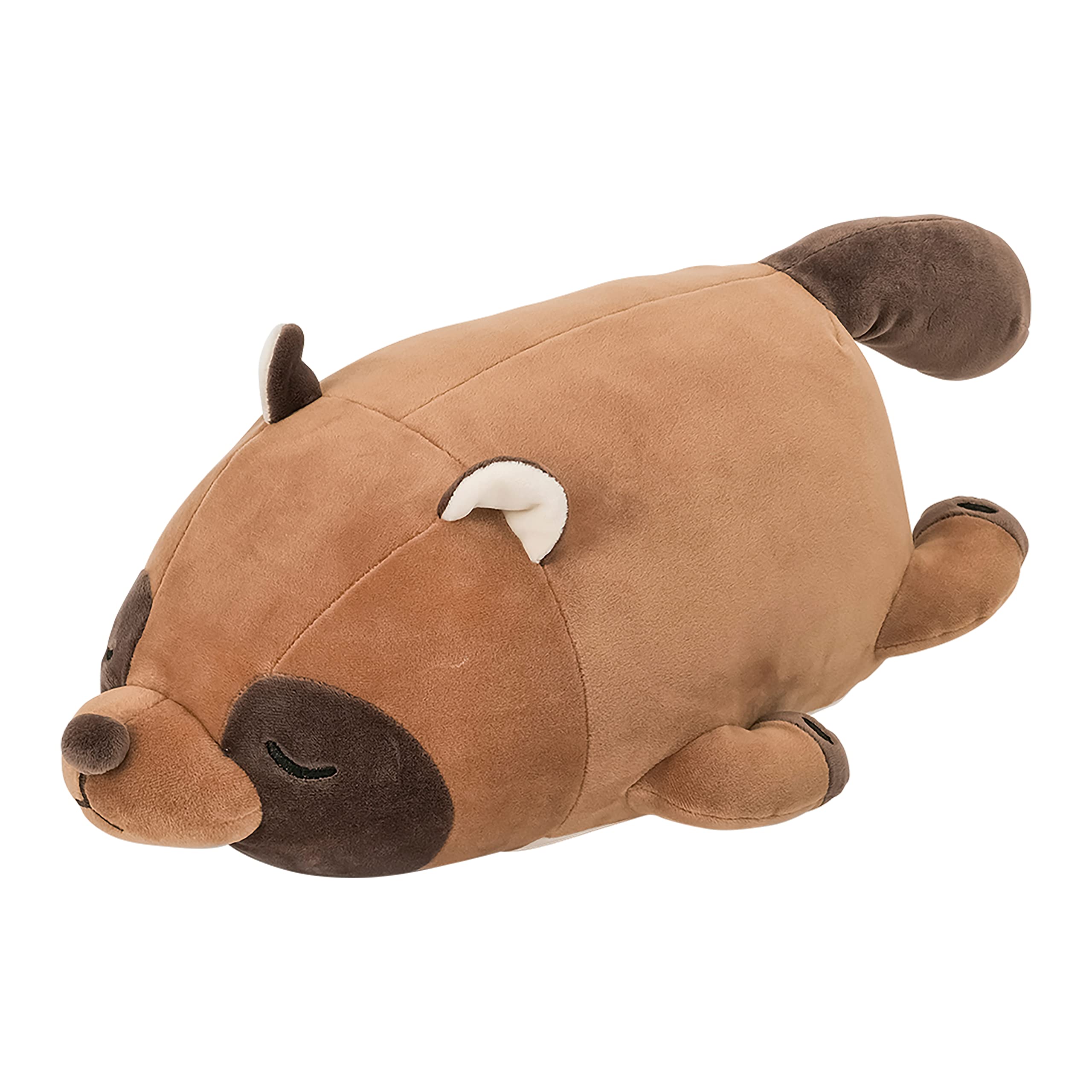 

Livheart Marshmallow Animal Bolster Cushion, Ponkichi the Raccoon (Total Length: Approx. 27cm), Fluffy and Squishy, 78212-31