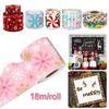 Christmas Candy Border Decorative Sticker Self-Adhesive Christmas Tree Poster Border Stickers Winter Snowflake Christmas Bells