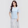 INMAN Women's Letter Embroidered Short Sleeve T-Shirt