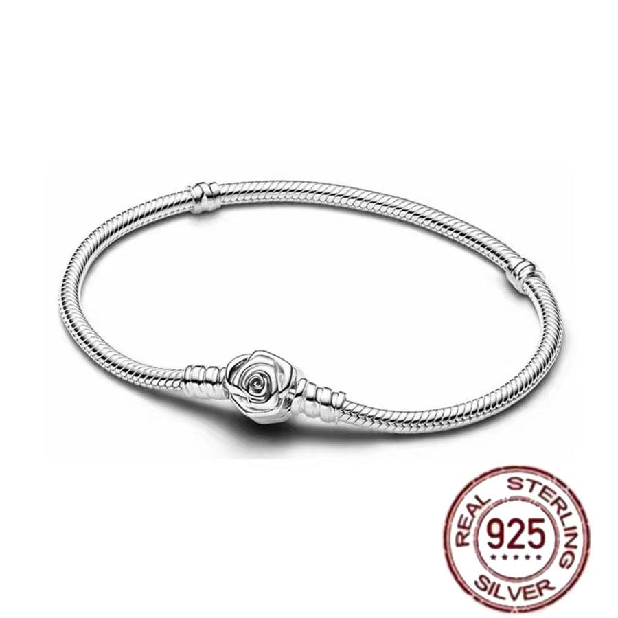 S925 silver heart-shaped crown snake bone chain perfect for DIY bracelet stylish and elegant jewelry