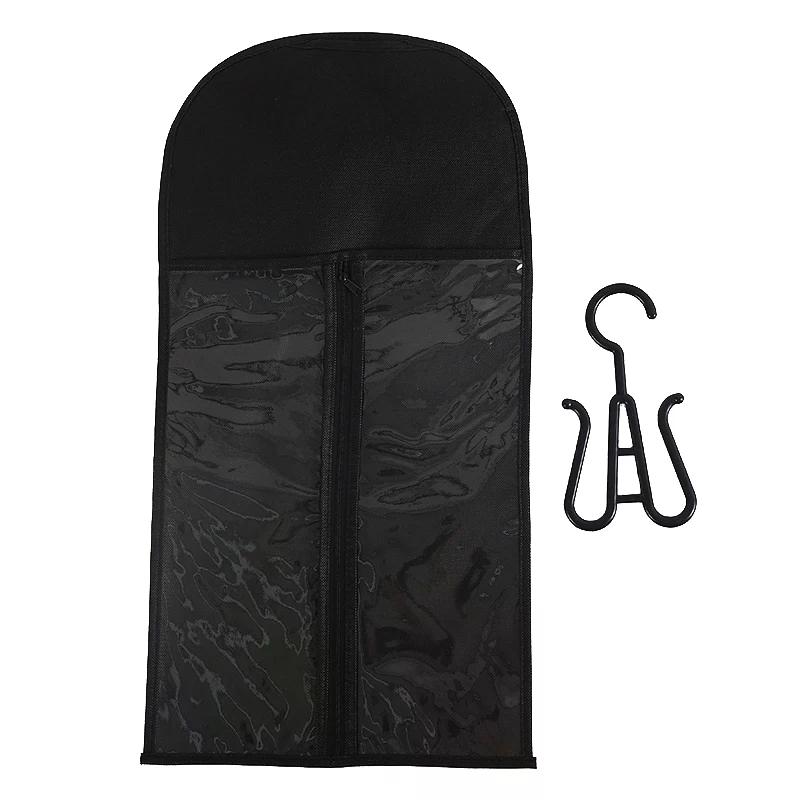 1pc Wig Storage Bag with Hanger Holder Case Dust-Proof Organizer for Professional Hair Extensions Water-Resistant Wig Pouch