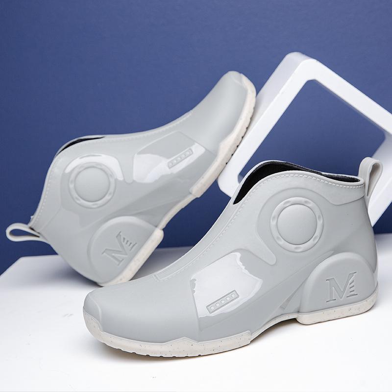 Trendy gepersonaliseerde heren regenschoenen waterdicht en antislip vis regenlaarzen dikke zool slijtvast en warm autowas waterschoenen