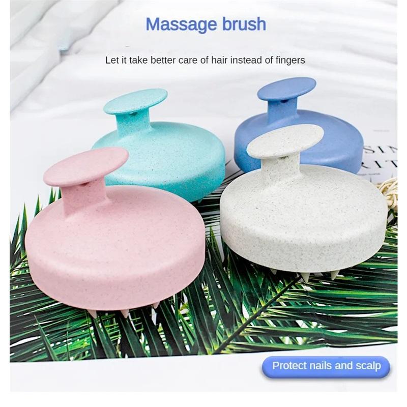 1 szt. Silikonowa szczotka do szamponu Szczotka do masażu ciała Szczotka do kąpieli i prysznica Salon fryzjerski Narzędzie do masażu skóry głowy Grzebień do mycia włosów