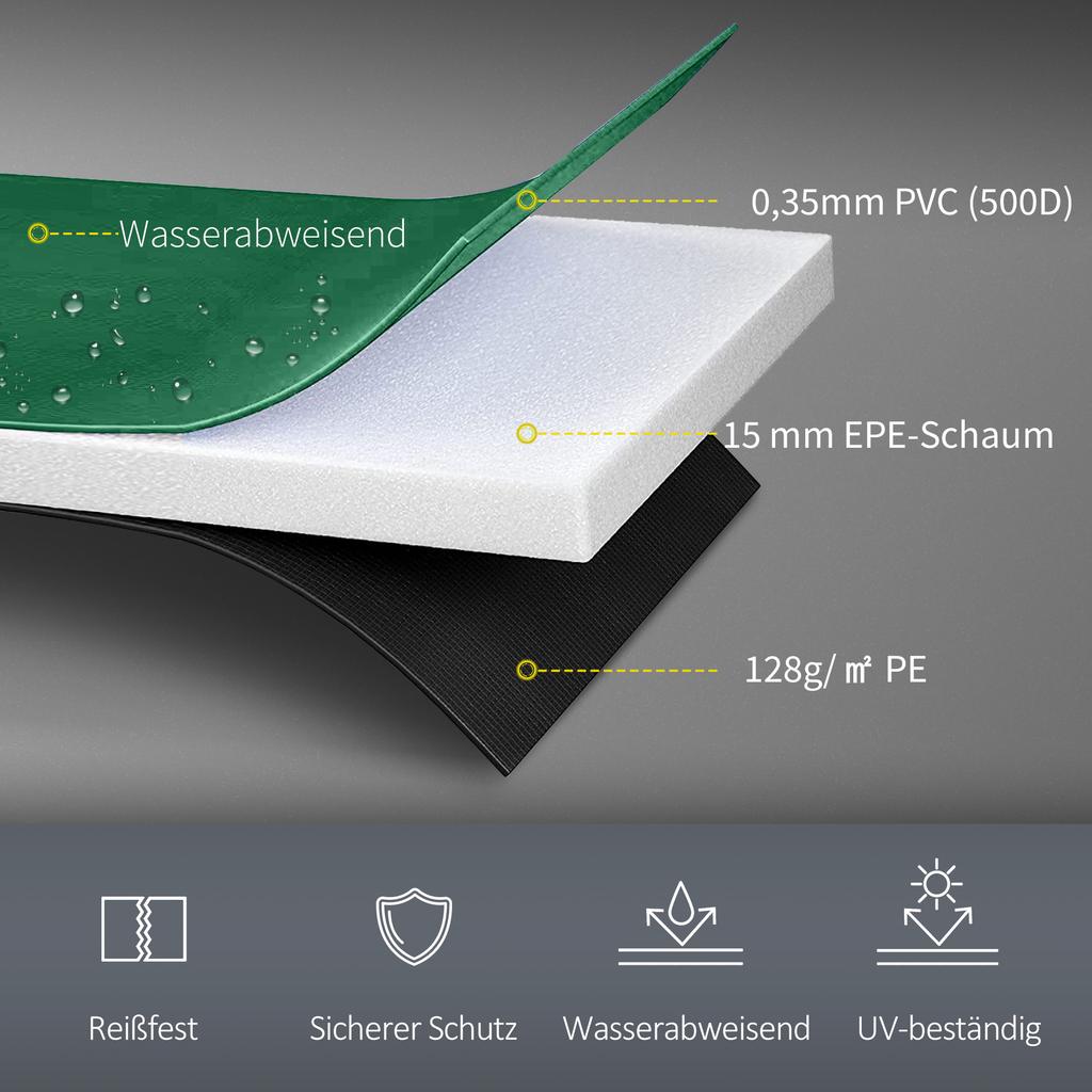 Trampoline Edge Cover diameter 305 cm Wide, Tear-Resistant UV-Resistant Spring Cover, Water-Repellent