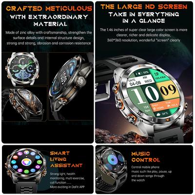 Outdoor Strong Light Flashlight Men Smart Watch For Huawei 3ATM Waterproof Sports Watch 515 mAh Extra Large Battery Smart Watch
