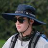 Male Sun Hat Summer Fashionable Big Brim Semi Breathable Men Fisherman Hat for Outdoor Blue