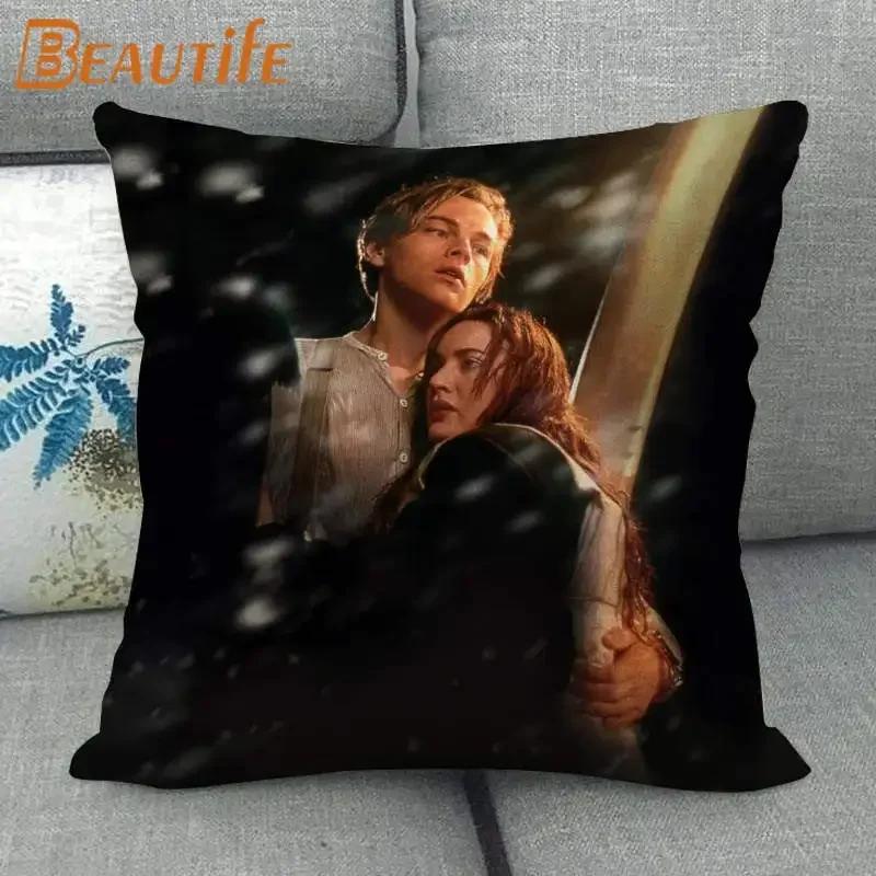 Custom Titanic Tv Pillowcase 45X45Cm Wedding Decorative Pillow Cover Eco-Friendly Cotton Linen Fabric Pillow Case